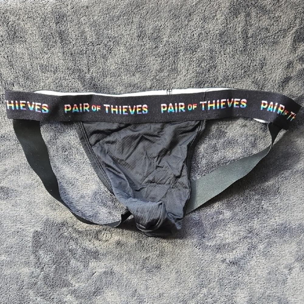 Pair of Thieves Black Microfiber Jockstrap